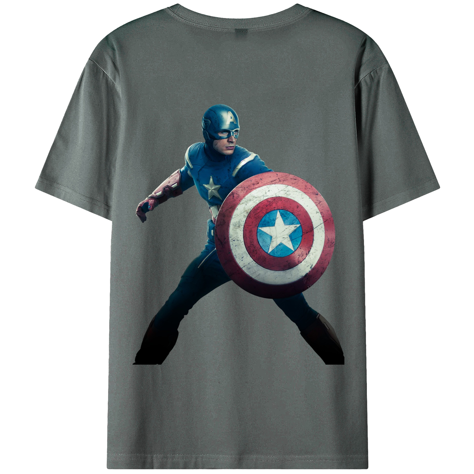 （画像用） アベンジャーズ The Avengers 綿100％ メンズ半袖Tシャツ（バックプリント） 通気性